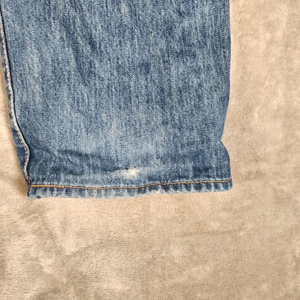 Levi's 501‎ Original Fit Jeans Mens 42x30 Good Button Fly Straight Leg FRAYED
